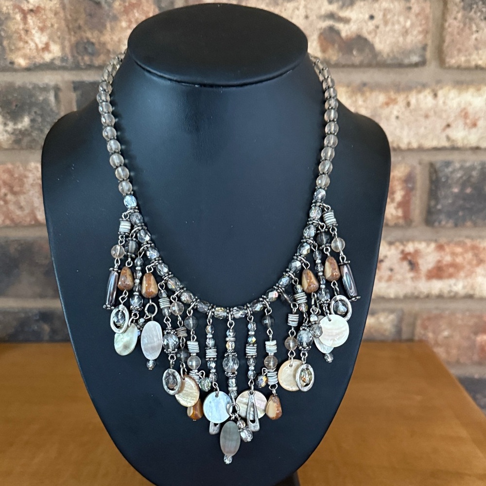 Chico’s Beaded Cascading Bib necklace